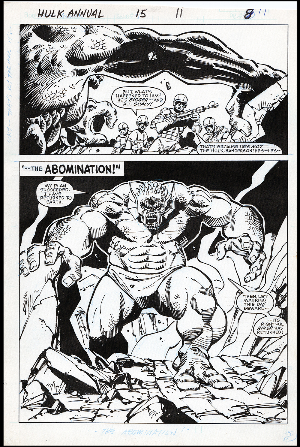 Image: Incredible Hulk Annual #15 Splash Art by Sal Buscema