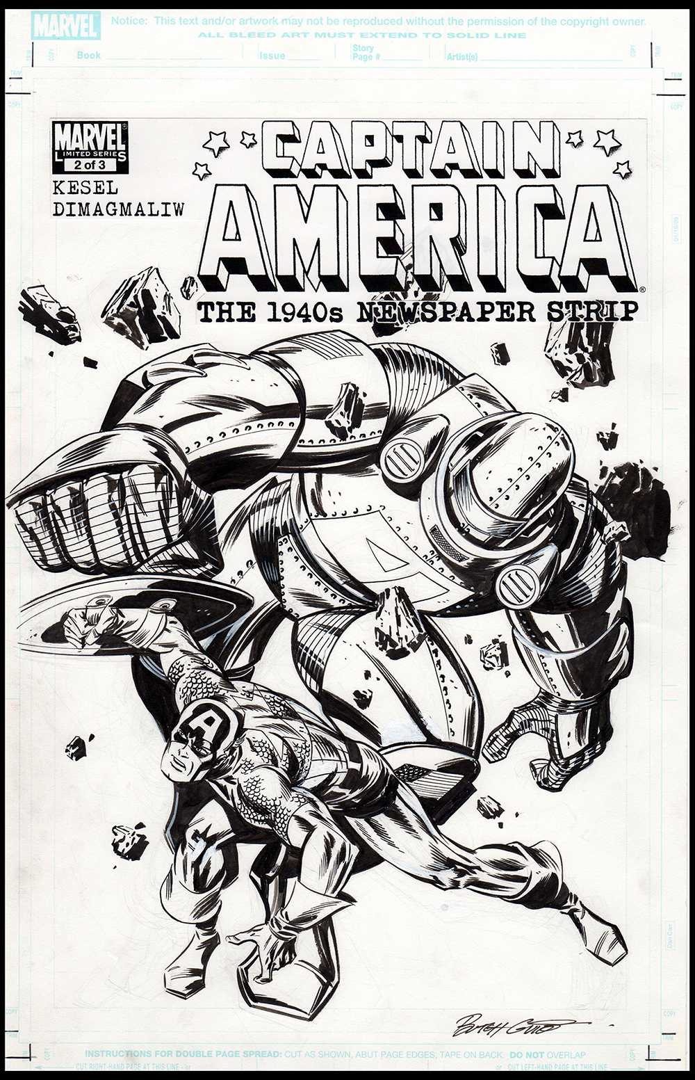 Image: Captain America The 1940's Newspaper Strip #2 Cover Art by Butch Guice
