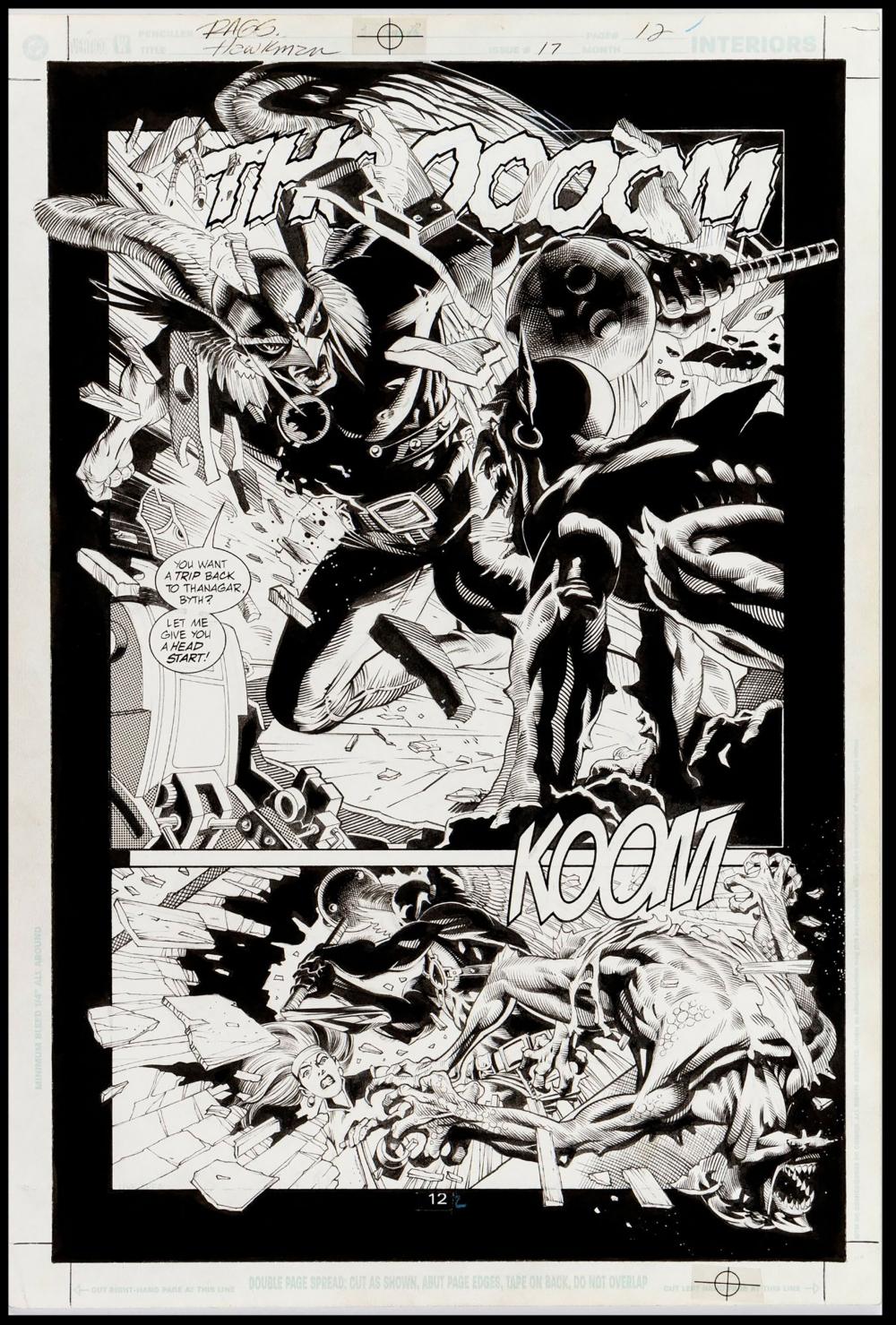 Image: Hawkman #17 Splash art by Rags Morales