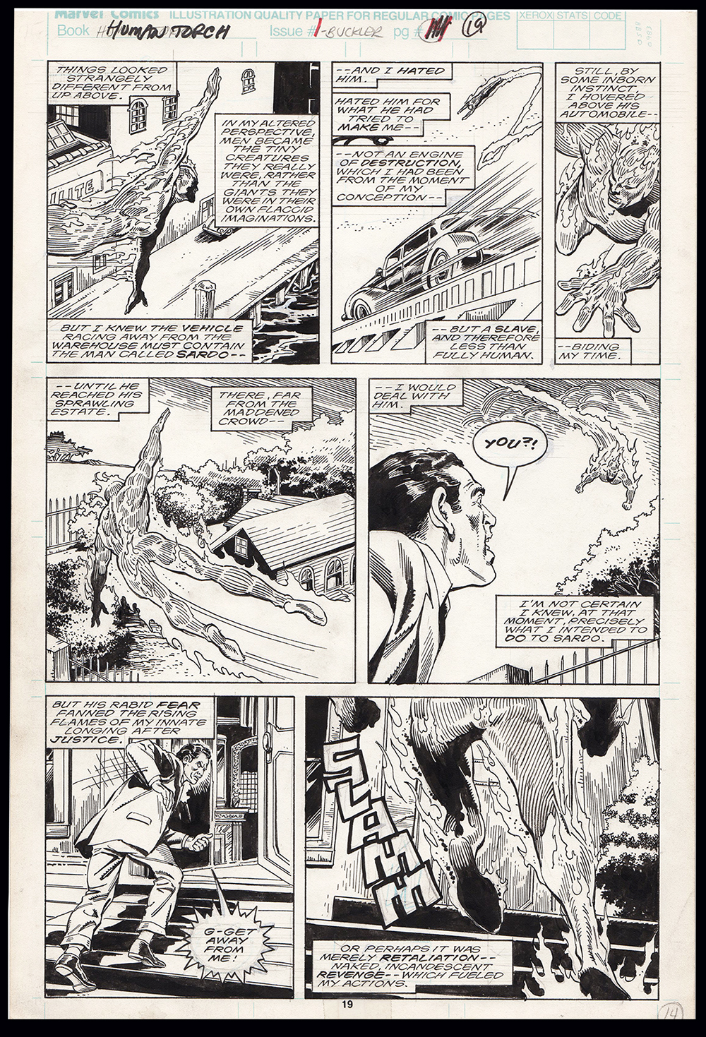 Image: Saga of the Original Human Torch #1 art by Rich Buckler