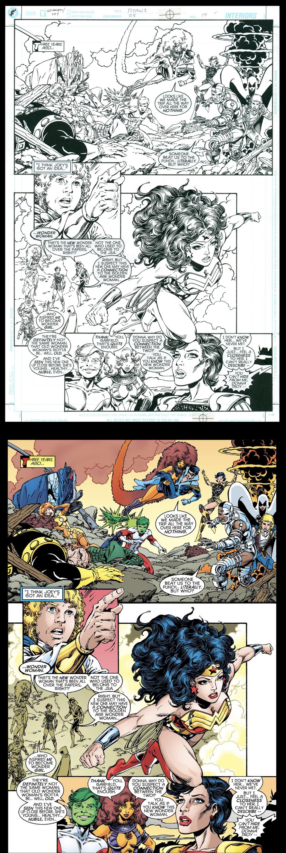 Image: Titans #25 art by Tom Grummett