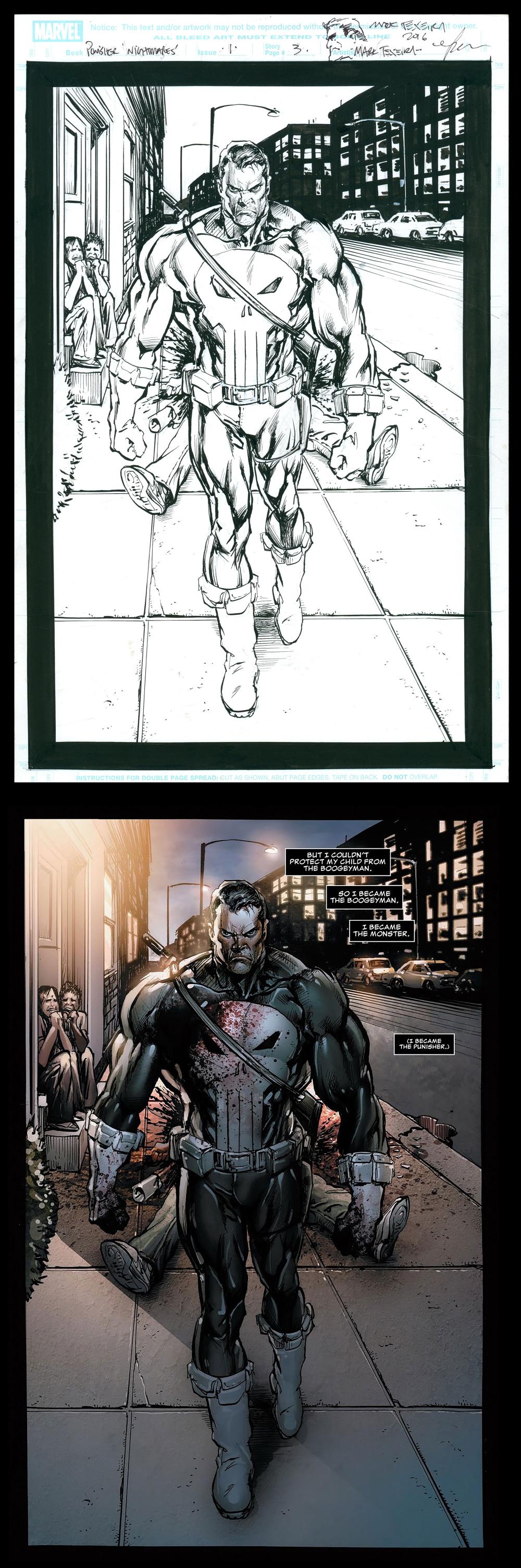 Image: Punisher: Nightmare #1 Title Splash art by Mark Texeira
