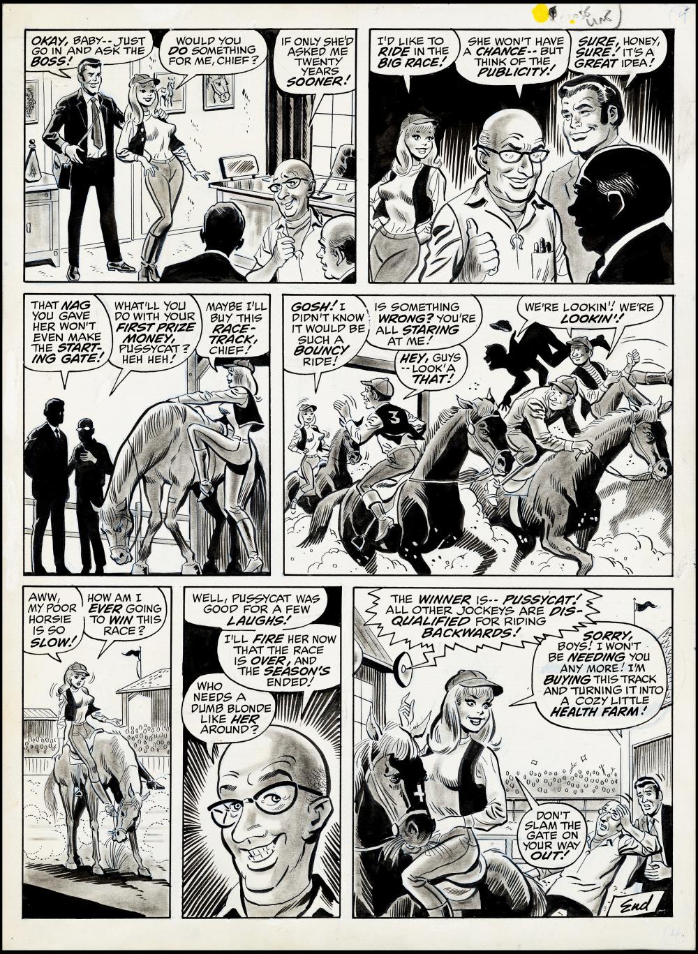 Image: Men Magazine Pussycat art by Jim Mooney