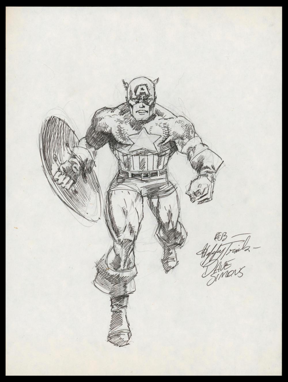 Image: Captain America sketch art by Dave Simons