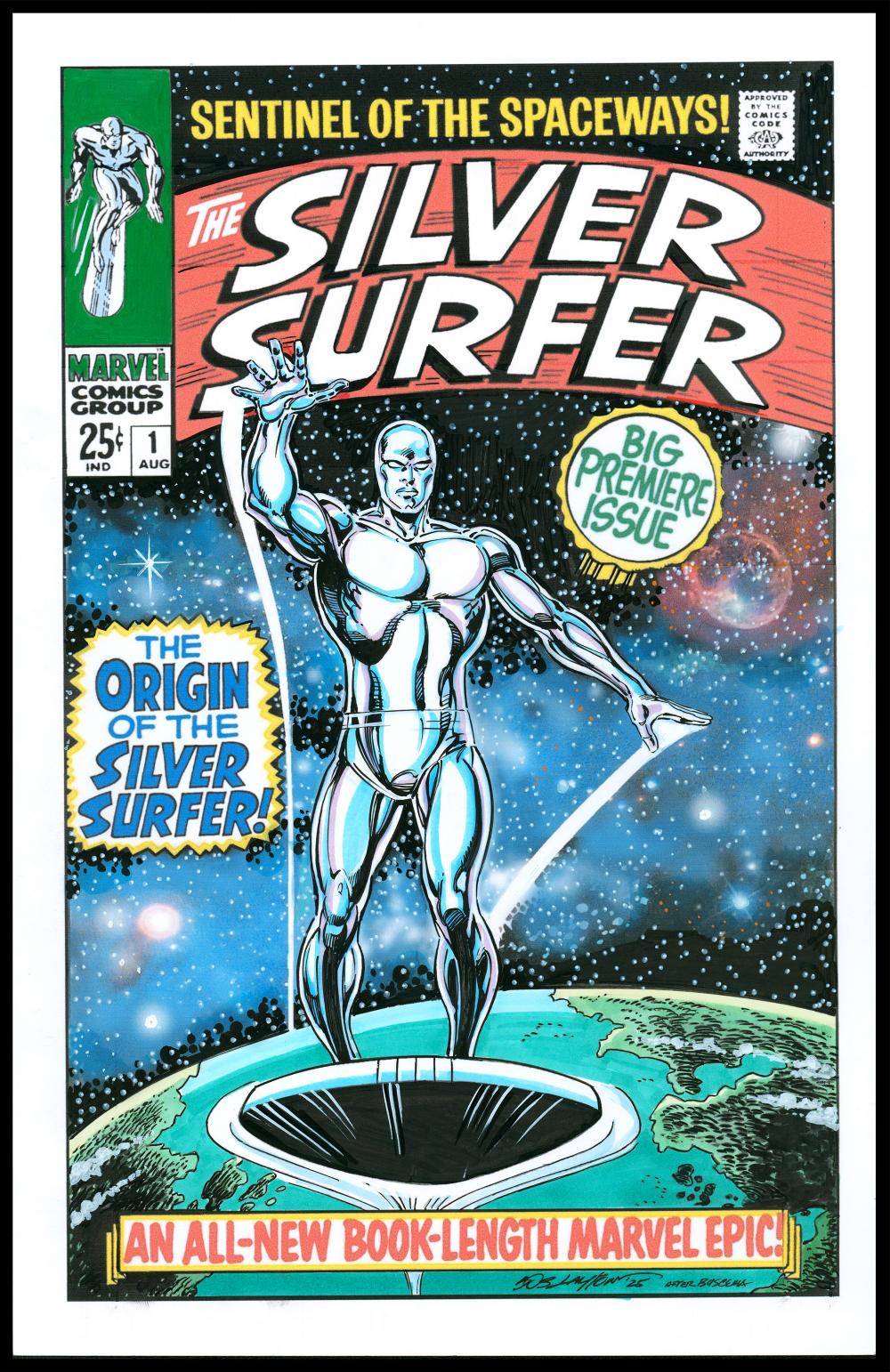 Image: Silver Surfer #1 Re-creation art by Bob Layton