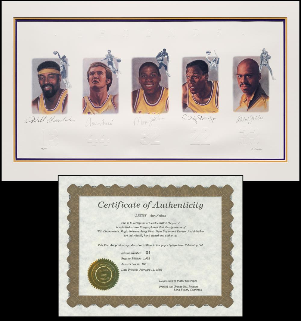 Image: Los Angeles Lakers Legends LE Lithograph