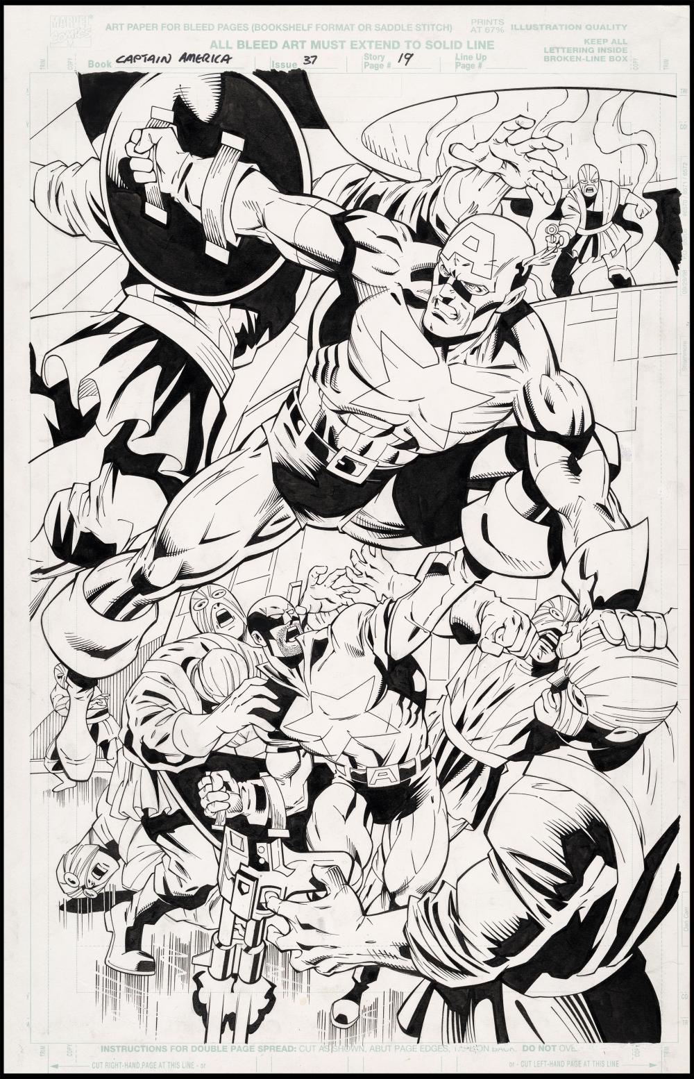 Image: Captain America Vol 3 #37 Splash Art by Dan Jurgens