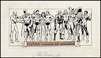Justice League of America Stamp Art by Neal Adams Continuity Studios