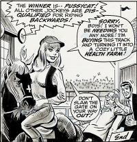 Men Magazine Pussycat art by Jim Mooney