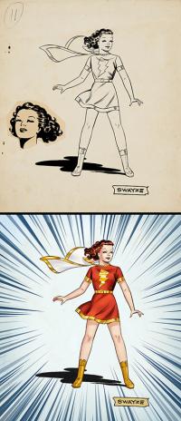 Captain Marvel Adventures #18 art by Marc Swayze - First Mary Marvel