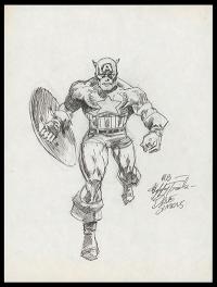 Captain America sketch art by Dave Simons